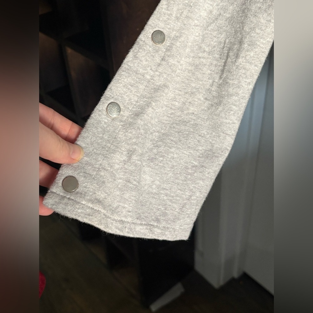 Joe’s Collection Gray Long Sleeve Sweater with Button Accents - Picture 3 of 7